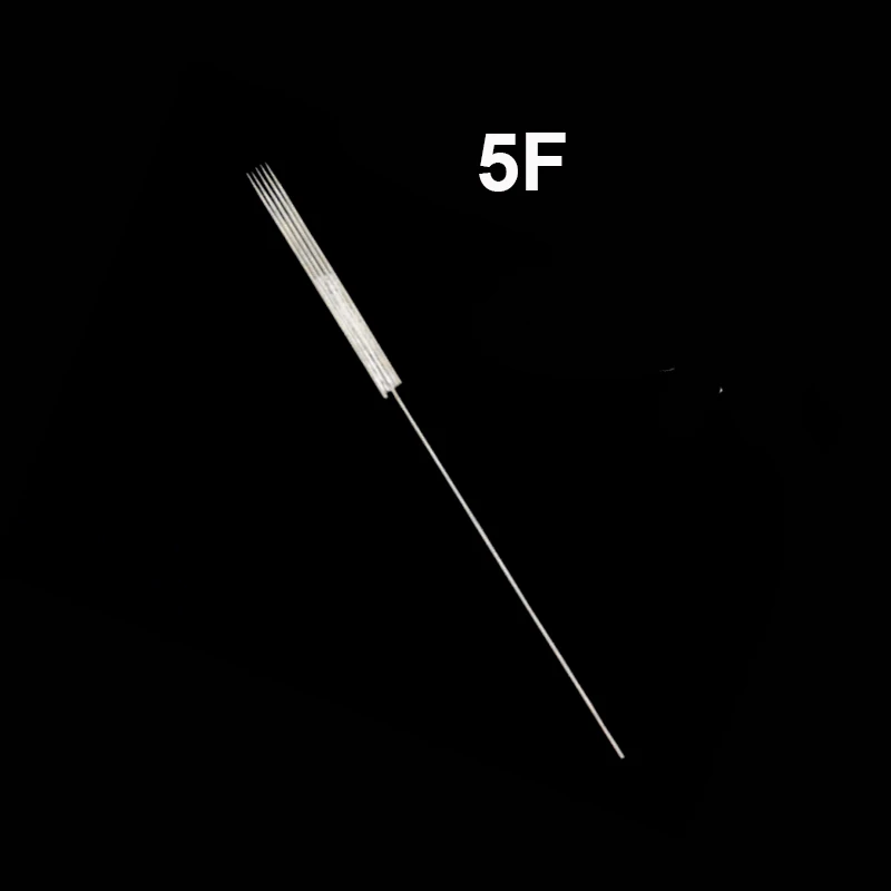 5f tattoo needle 500 шт. 1rl 3rl 5rl 5f 7f иглы-наконечники колпачки для ручка для тату микроблейдинг Иглы Постоянный макияж бровей губ - Габаритные размеры: 5f tattoo needle