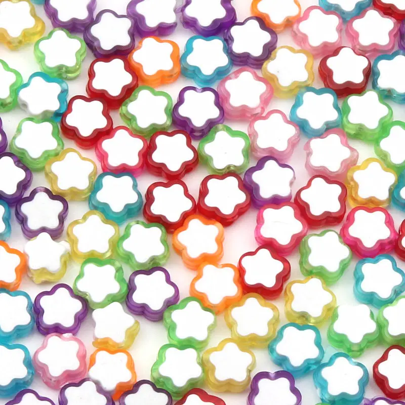 50 шт. разноцветные акриловые бусины свободные разделители для изготовления