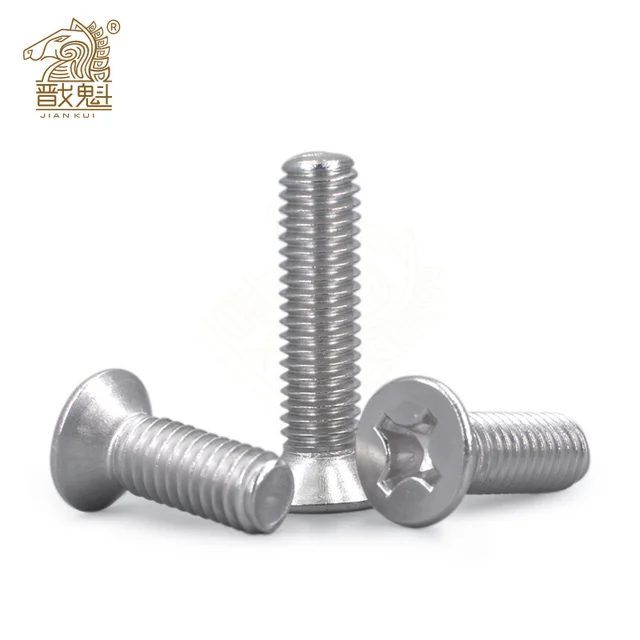 50pcs M1 M1.2 M1.4 M1.6 M2 M2.5 M3 M4 Mini Micro Small Black 304 Stainless steel Cross Phillips Flat Countersunk Head Screw Bolt 304 stainless steel