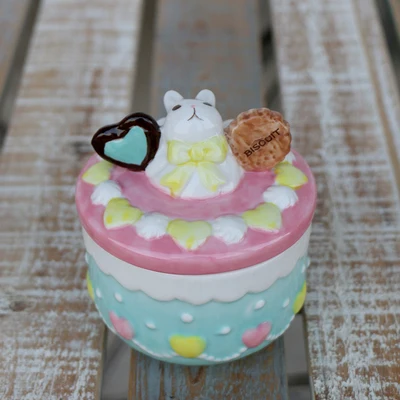 04 Rabbit Креативный розовый чайный горшок с клубничкой, керамическая конфета, соляная банка, милый вечерний чайный сервиз с сердечками для девочек, рождественский подарок - Цвет: 04 Rabbit