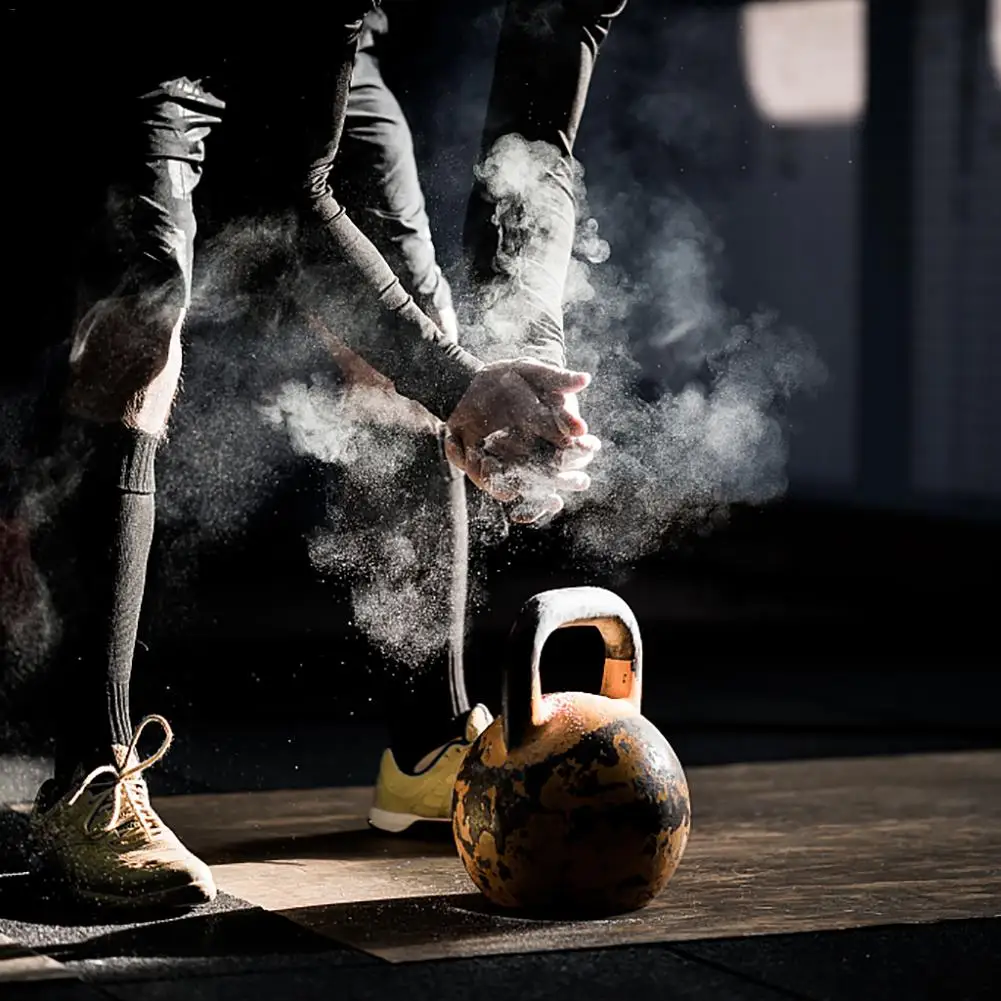 Тяжелая атлетика Противоскользящий порошок гимнастика скалолазание Powerlifting порошки тренажерный зал Мел пудра из магнезии мяч фитнес аксессуар