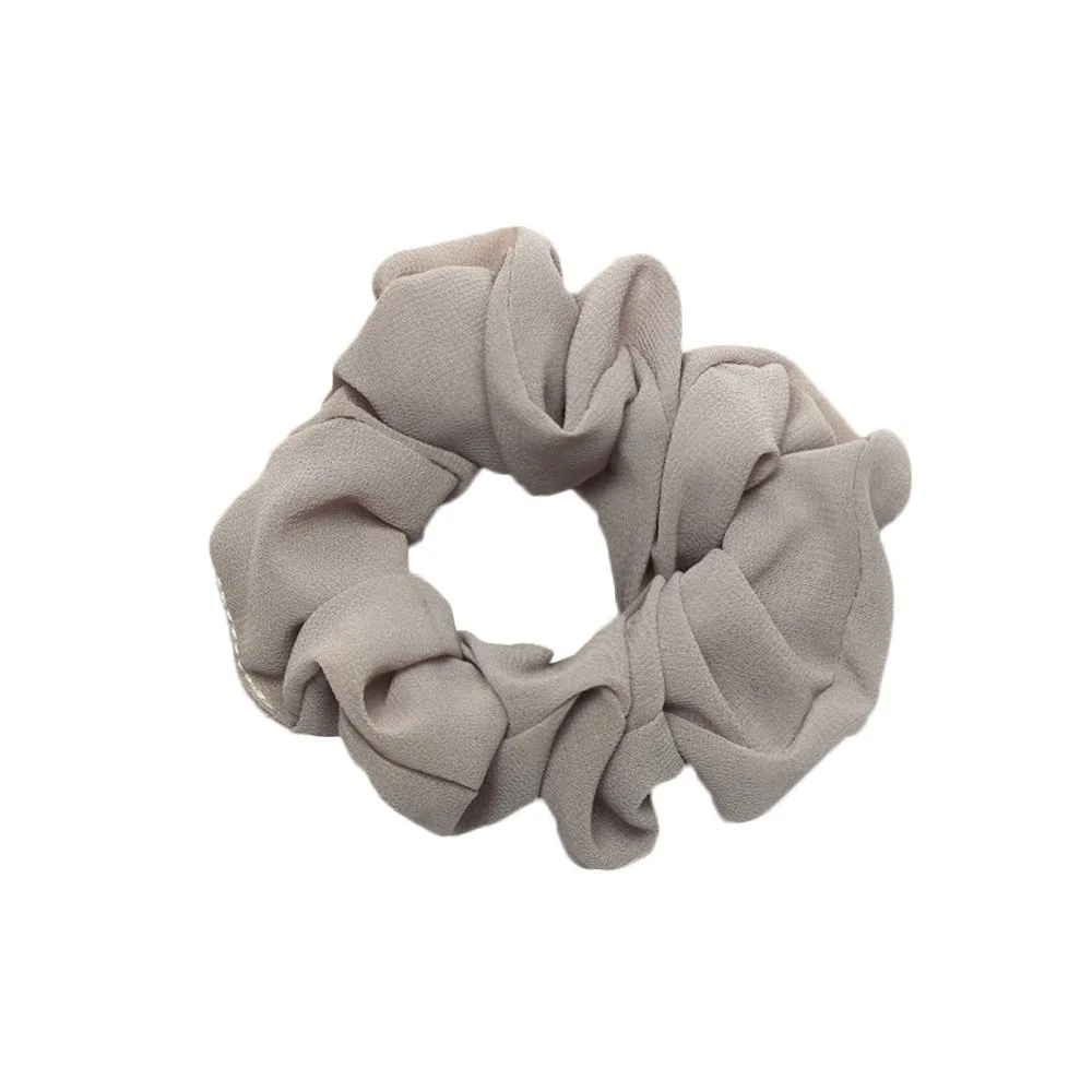 Scrunchie Трендовое женское кольцо для волос эластичная Мятная зеленая однотонная Спортивная танцевальная Тканевая резинка для волос резинки для волос аксессуары - Цвет: Серый