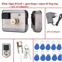 

13.56mhz IC Lock DC12V AA battery Electronic Lock Compatible with Video Intercom Door switch Access Control Door Lock