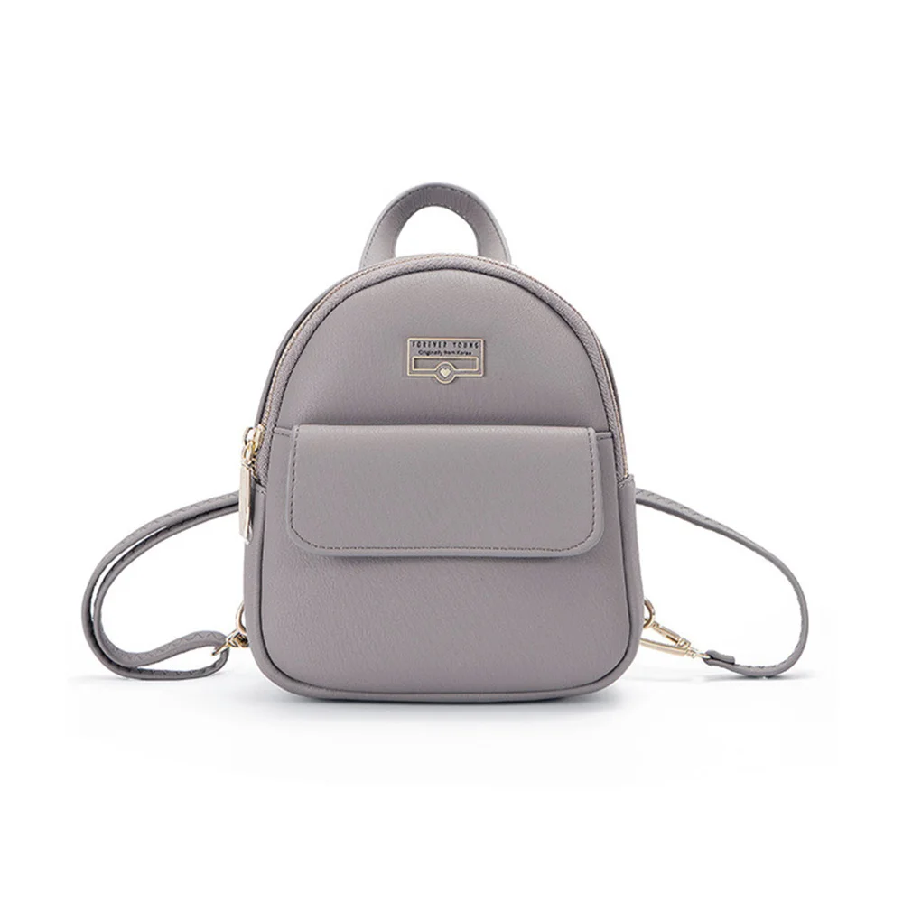

Women Backpack Fashion Leather Backpack Female Mini Backpack Ladies Small Shoulder Bag Black Student School Bag Travel Bookbags