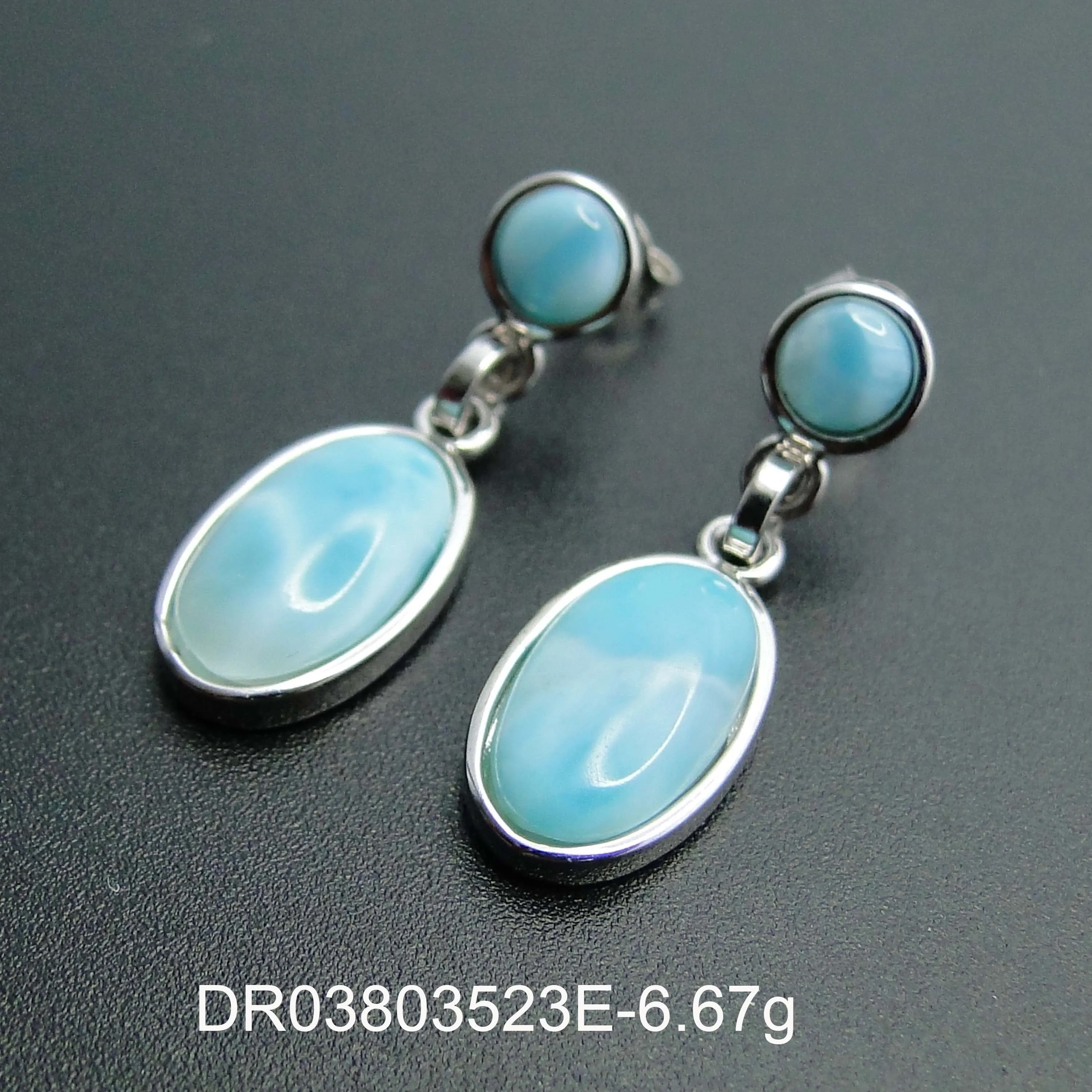 Натуральные Серьги Larimar, тонкая бижутерия; серьги-подвески, 925 пробы, серебряные ювелирные изделия, серебряные серьги для женщин