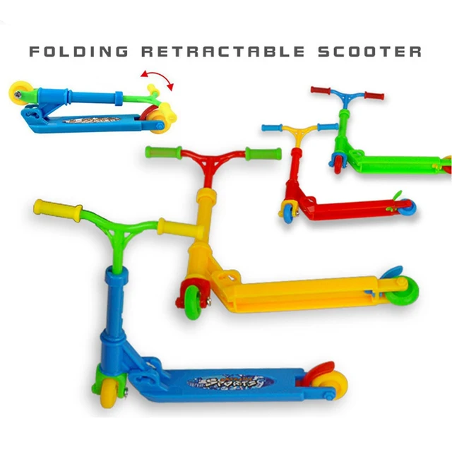 Mini Simulation Finger Scooter Skateboard Model For Kids Children's Educational Two-wheel Scooter Folding Scooter Toys Gifts 2