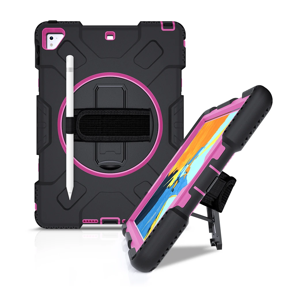 Для IPad 9,7 IPad Pro 9,7 IPad Air 2 Tablet Case PC+ Силиконовый противоударный защитный чехол для планшета с кронштейном на руку