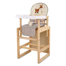 Mesa de madeira natural das crianças e cadeira ajuste de altura crescente cadeira cinto de segurança chaise longue para pele do bebê almofada amigável