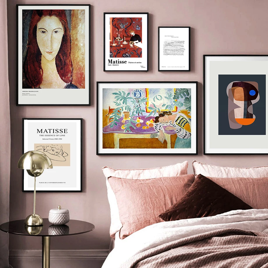 

Henri Matisse Fashion Retro Posters And Prints Abstract Portrait Wall Art Canvas Painting Pictures For Living Room Home Decor