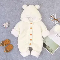 Newborn Baby Clothes Cardigan Hooded Rompers Autumn Winter Girl Boy Fashion Infant Costume Kids Toddler Cashmere Knit Jumpsuit 4