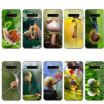 

Phone Case Glass for Samsung A10 A20 A30 A40 A50 A60 A70 A51 A71 Cover snails