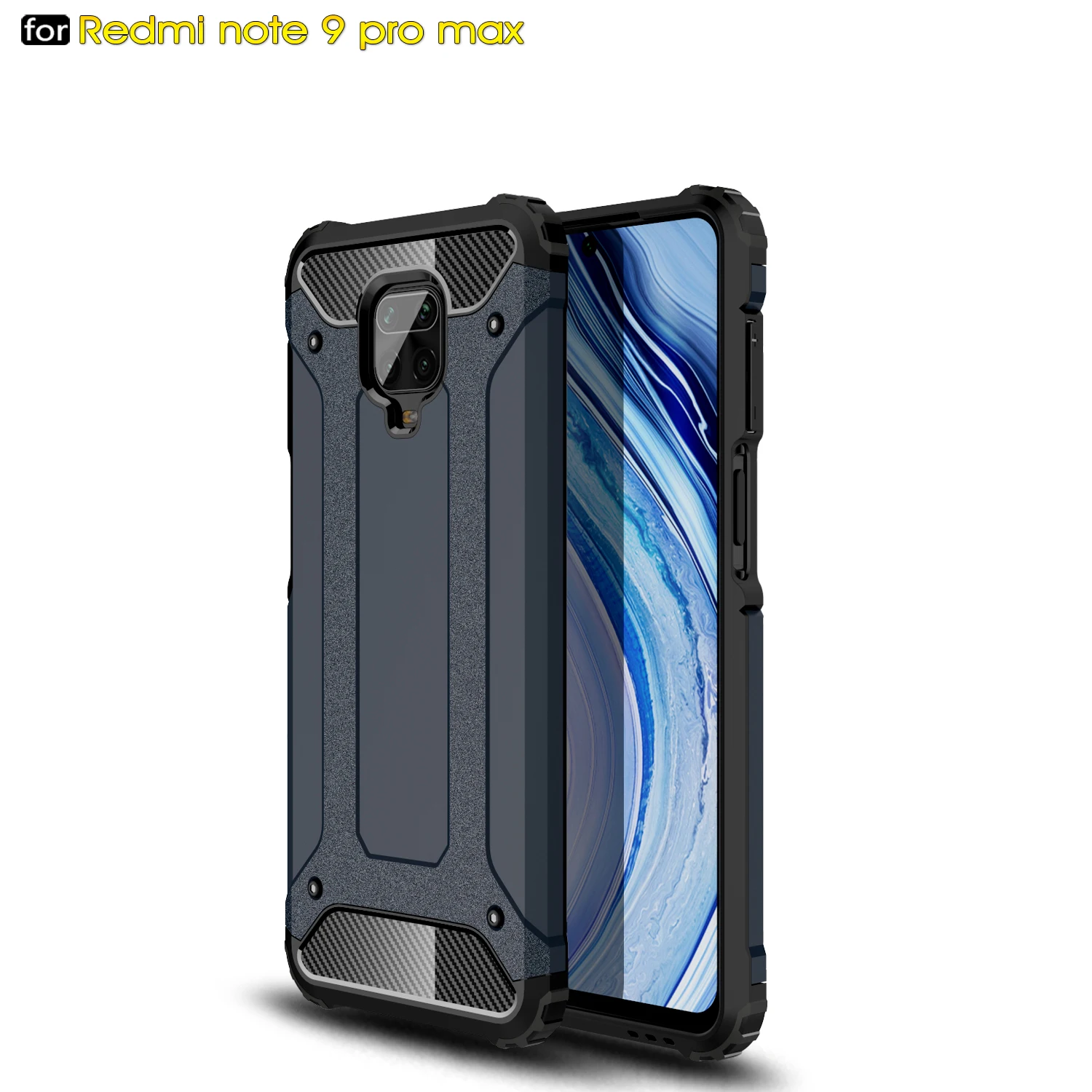 Чехол для Xiaomi Redmi Note 8 Pro тяжелый бронированный тонкий жесткий резиновый прочная