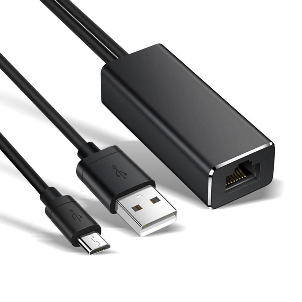 Micro USB к RJ45 Ethernet адаптер ТВ Стик сетевой конвертер совместимый для пожарной ТВ/Chromecast