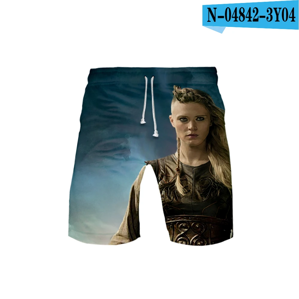 Мужские 3D шорты Viking, 3D бордшорты, летние новые быстросохнущие мужские шорты Viking в стиле хип-хоп, пляжная одежда, уличная одежда большого размера - Цвет: D