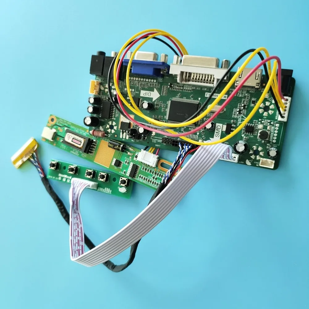 

Комплект для LP154WU1 1920x1200 30pin M.NT68676 Дисплей HDMI + DVI + VGA Панель ЖК-аудио контроллер плата монитор экран