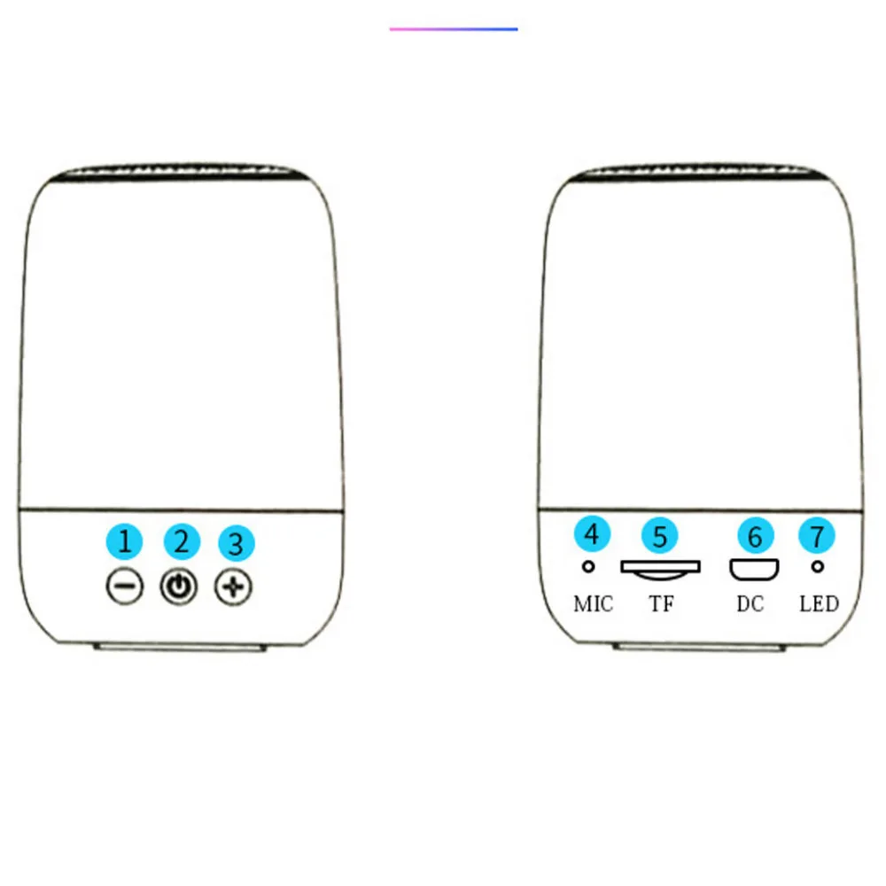 Portable Wireless Transparent RGB LED Blueteeth Speakers HD HiFi Powerful Sound WMic Hands Free Home Outdoor Speaker 40AUG6 (8)
