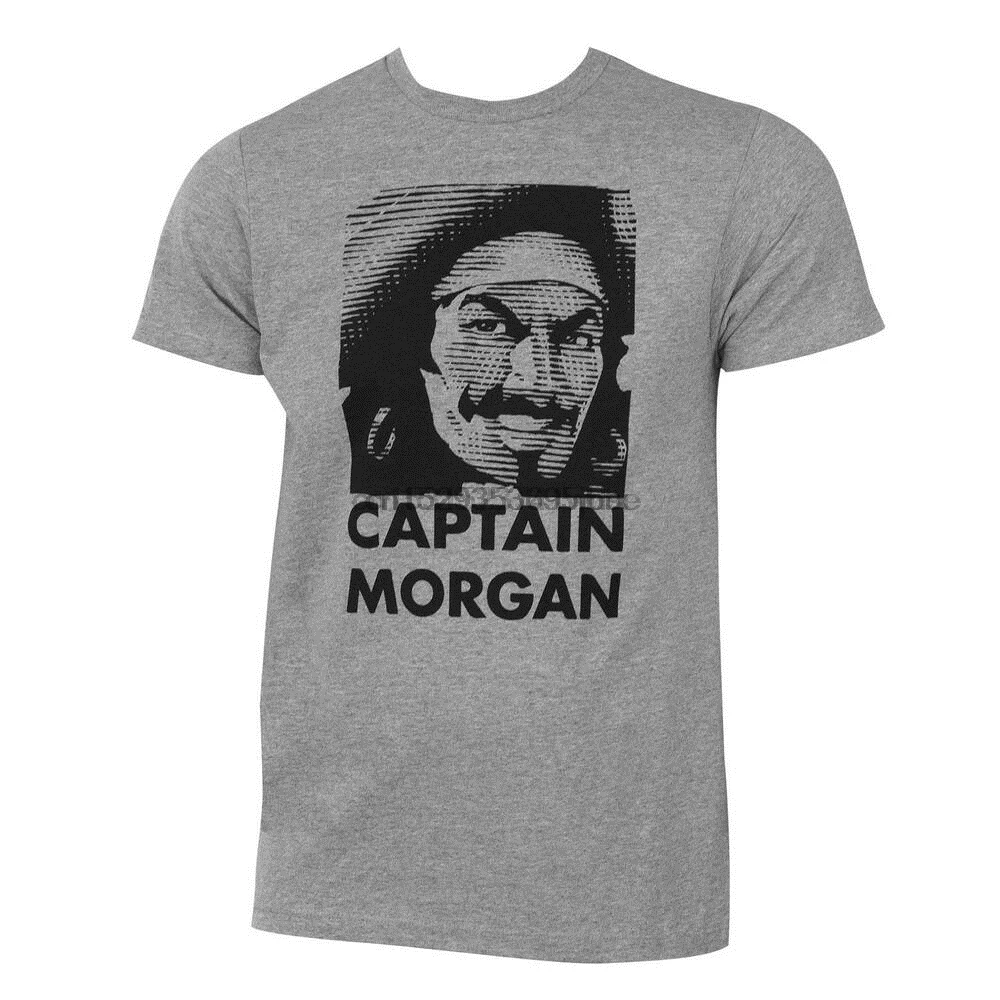 Captain Morgan Face Logo Tee Shirt Grey | Мужская одежда