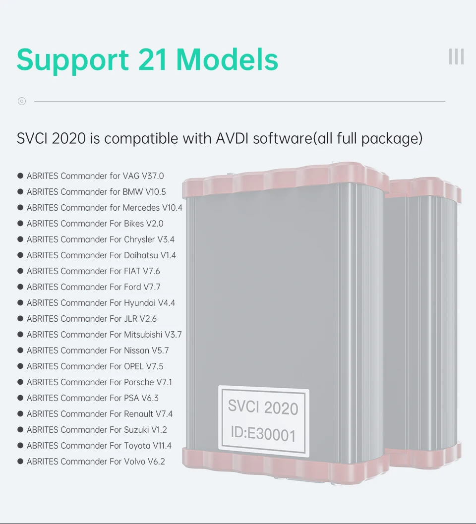 Профессиональная FVDI V2019 V2020 версия FVDI полная версия(включая 18 программного обеспечения) ABRITES Commander SVCI V2019 V2020 для большинства автомобилей