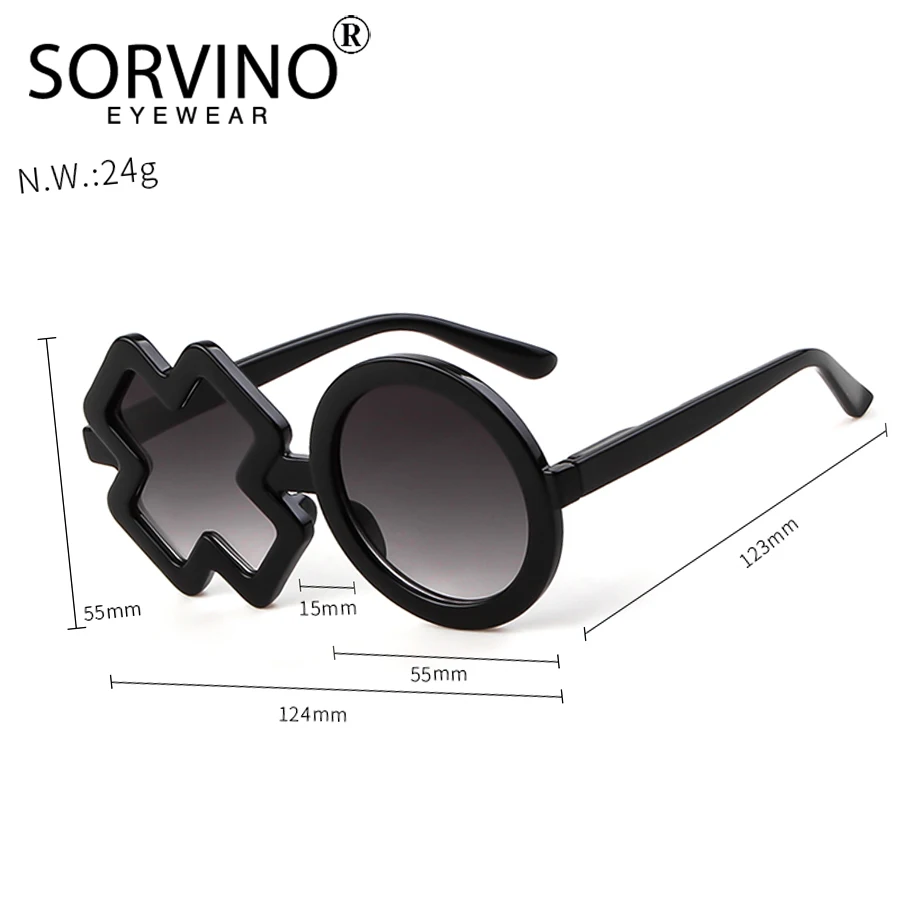 Дизайнерские Круглые Солнцезащитные очки SORVINO в форме XO для детей 2020 винтажные