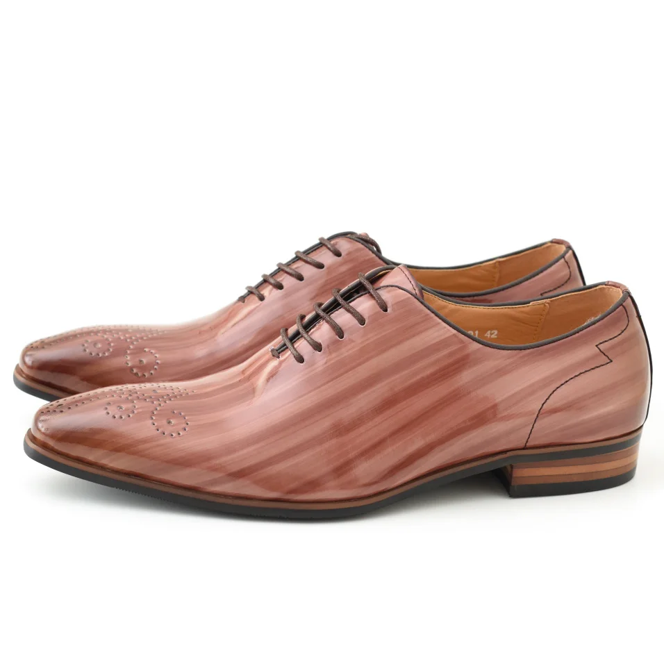 Brand new pour homme en cuir marron Tan Chaussures Richelieu formelle Taille 6 7 8 9 10 11 12 