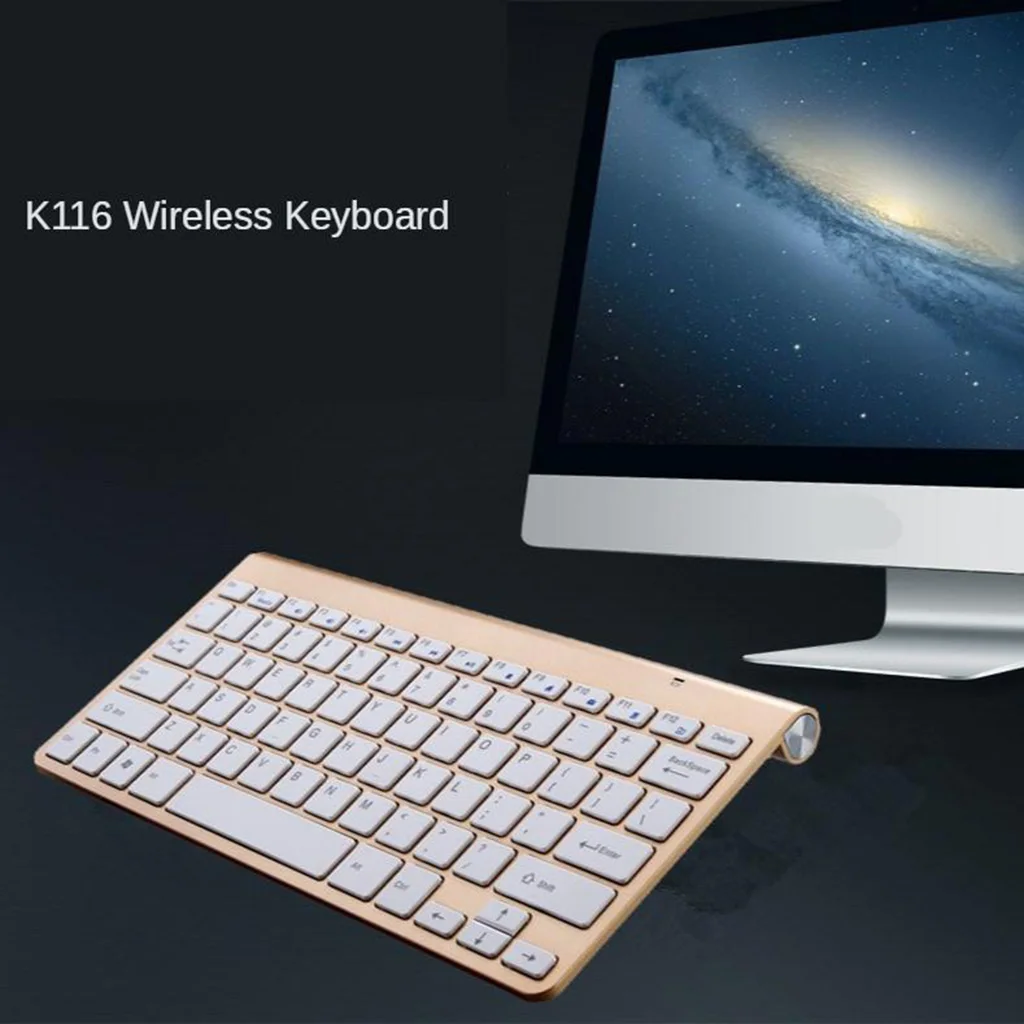 Mini Flat Quiet Wireless Keyboard and Mouse PC Computer Mini Slim Ergonomic Wireless Keyboard 78 Keys Keyboard 1200DPI Mouse