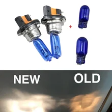 Из 2 предметов 12В 15В/55 W H15 галогенная лампа+ из 2 предметов 501 194 W5W T10 натуральный синий лампа, автомобильное освещение сверхбелое стекло