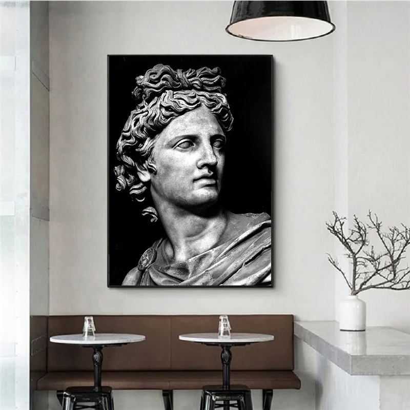 Nordic in bianco e nero David Head sculture poster e stampe quadri su tela  quadri immagini soggiorno decorazioni per la casa - AliExpress