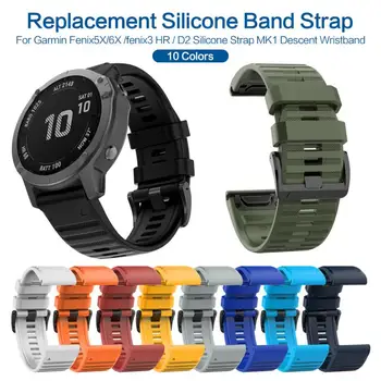 

For Garmin Fenix 6X Bands strap Accessory Soft Silicone Sport Breathable Air Hole Water-Proof Straps