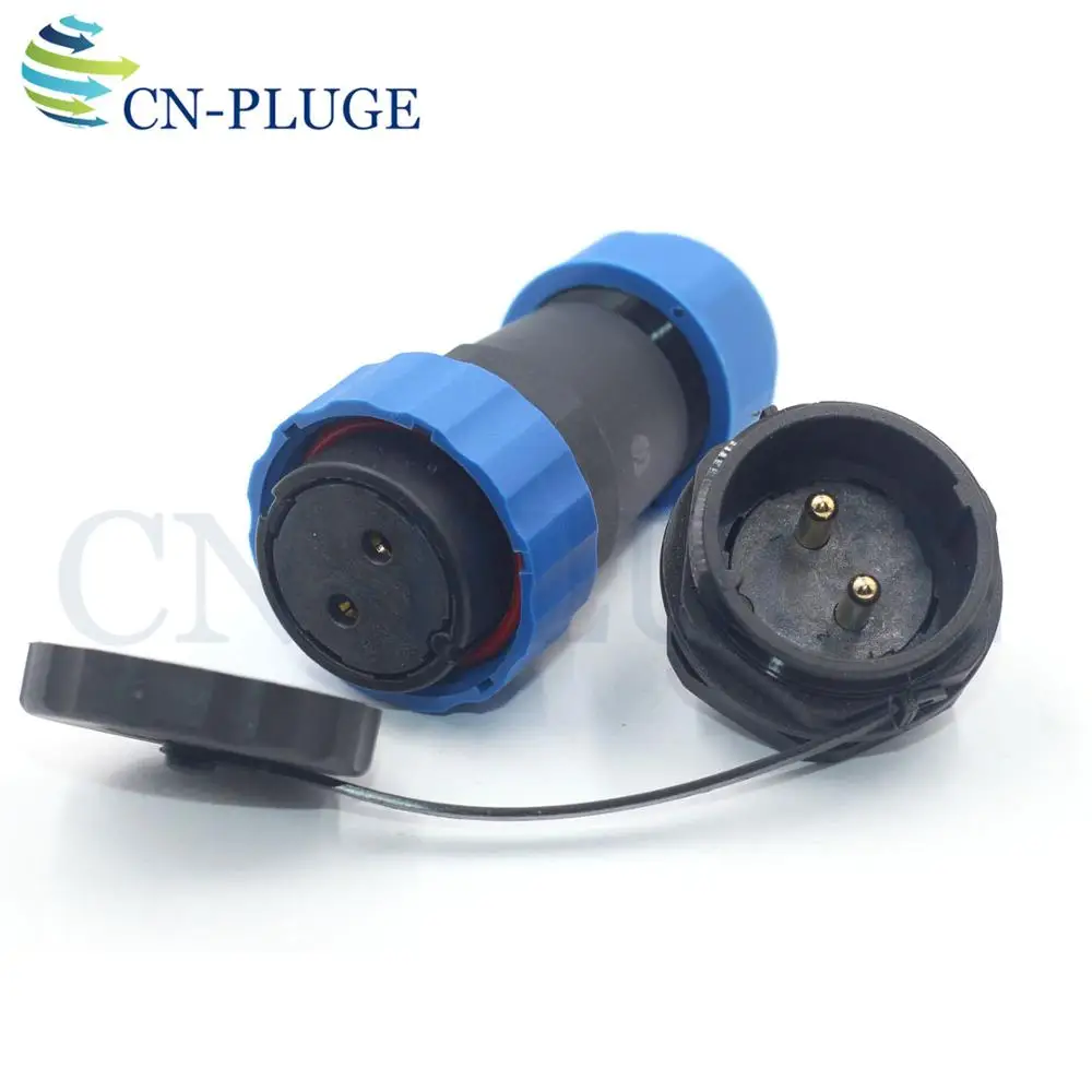 SP28 2-pin Waterproof Connector Aviation Plastic Male Socket Female Plug 28mm Panel Mount IP68 | Обустройство дома