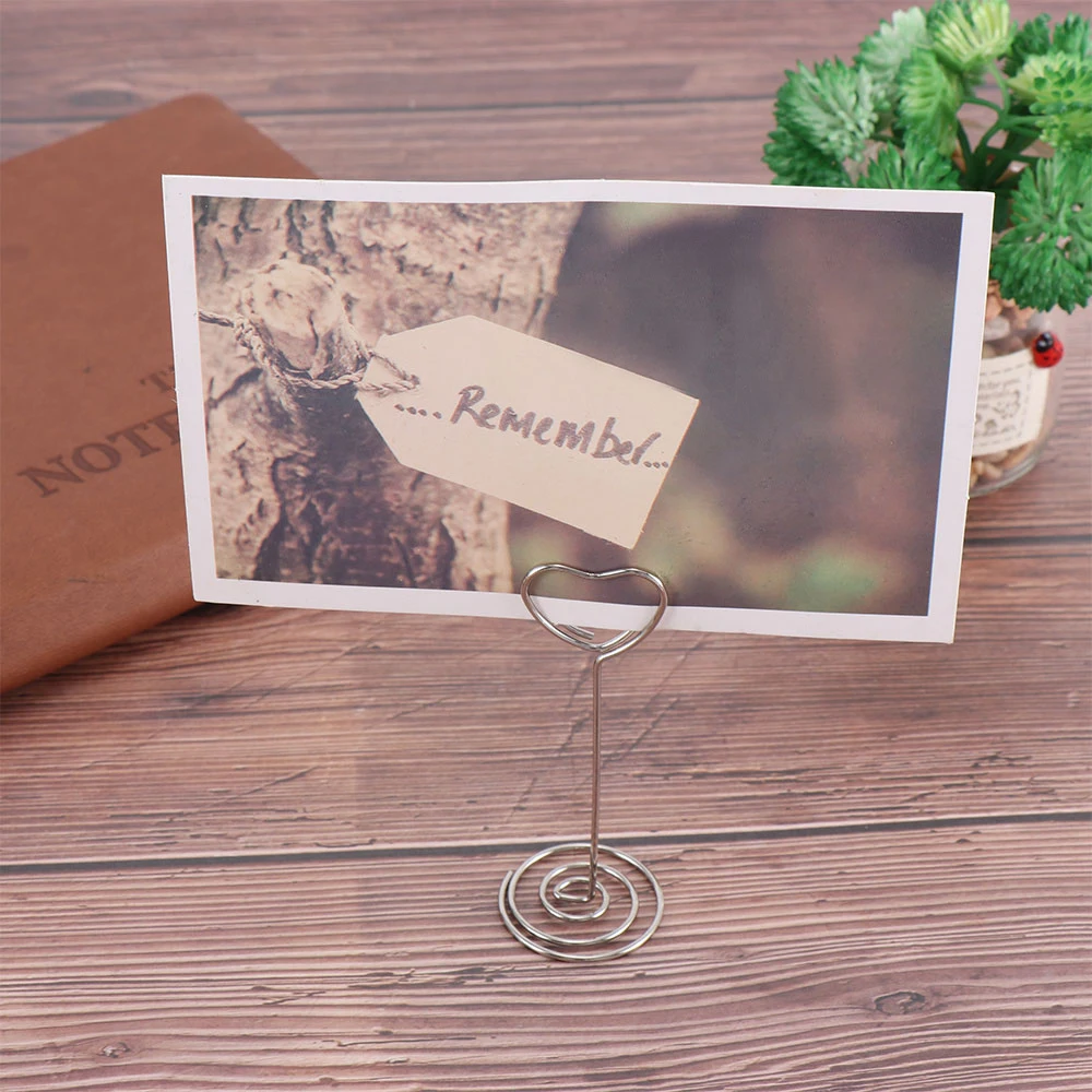 10 шт./компл. в форме сердца Держатели для заметок Вечеринка предложение Свадьба принадлежности для сидения карты место стенд держатель карточки с именем