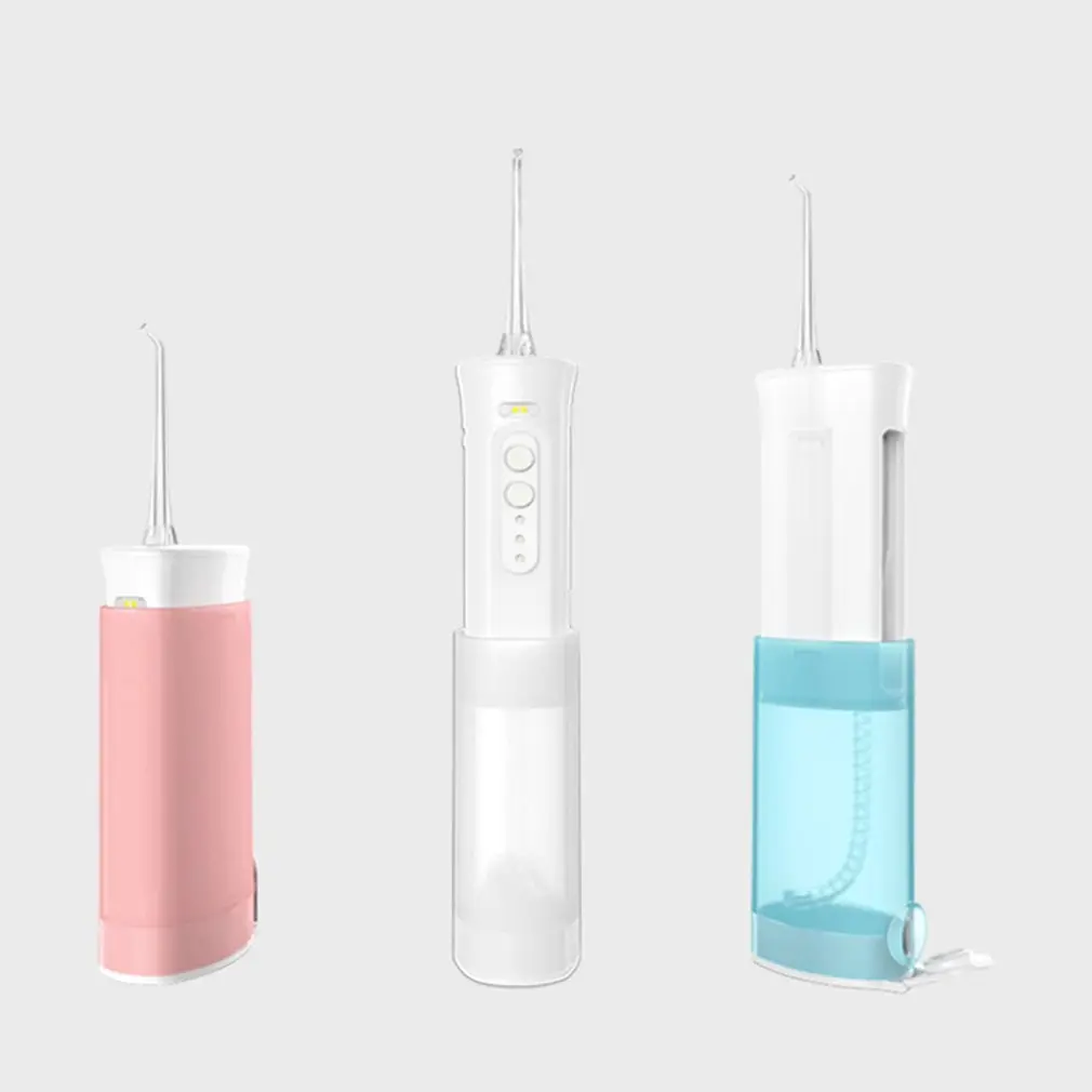 Irrigador Oral portátil para Limpieza de dientes, con puntas de hilo dental, recargable por USB, IPX7