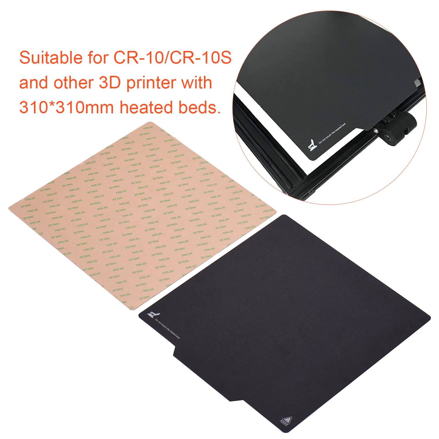 Aibecy Magnetic Build Surface Plate Sticker Pad Ultra-Flexible Removable 310*310mm for CR-10/CR-10S 3D Printer Hotbed Heated Bed