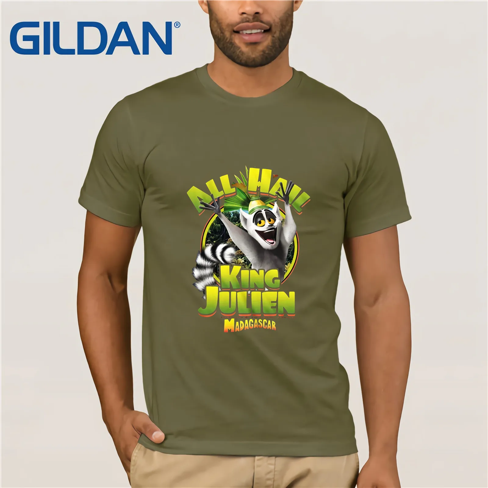 Футболка для взрослых с надписью Madagascar All Hail King Julien Детские Забавные футболки