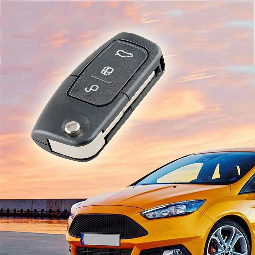 3 кнопки дистанционного ключа автомобиля DIY 433MZH для Ford Fusion Focus Mondeo Fiesta Galaxy HU101 лезвие автомобиля Флип-ключ