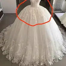 Изготовленное на заказ бальное платье кружевное свадебное платье с аппликацией 100 см шлейф платье невесты с бисером халат de mariee свадебное платье vestido de noiva