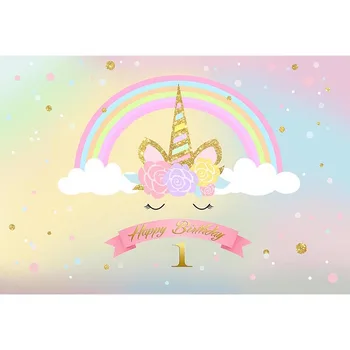 

Unicorn rainbow photo backgrounds newborn children Fotografia photography backdrops for photo studio