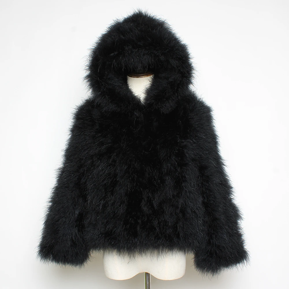 turkey feather jacket