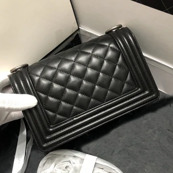 

Classic ladies handbag fashion leather crossbody bag high quality chain shoulder bag ladies wallet famous luxury boy bag