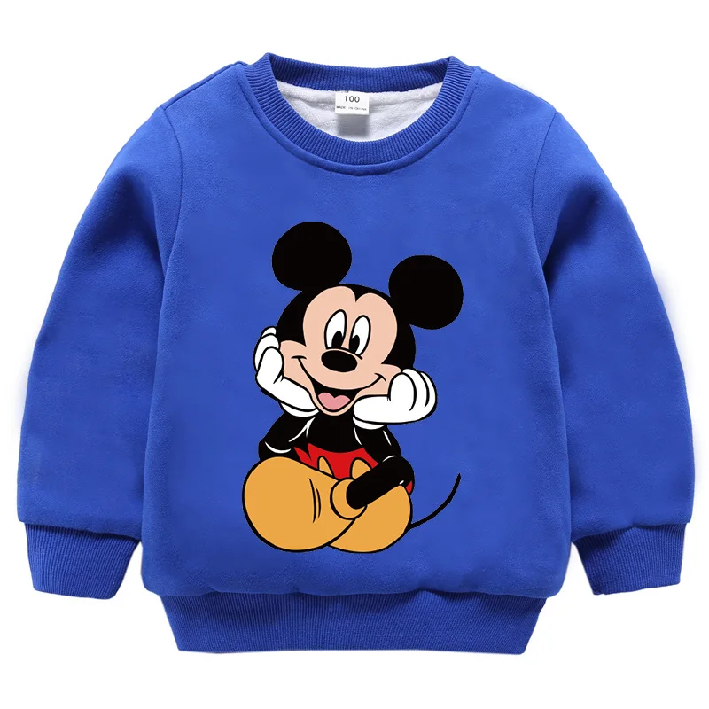 Детские толстовки с капюшоном для мальчиков и девочек; детская одежда с Микки Маусом; толстовка для мальчиков; зимняя одежда; детская одежда; Верхняя одежда; пальто - Цвет: Синий