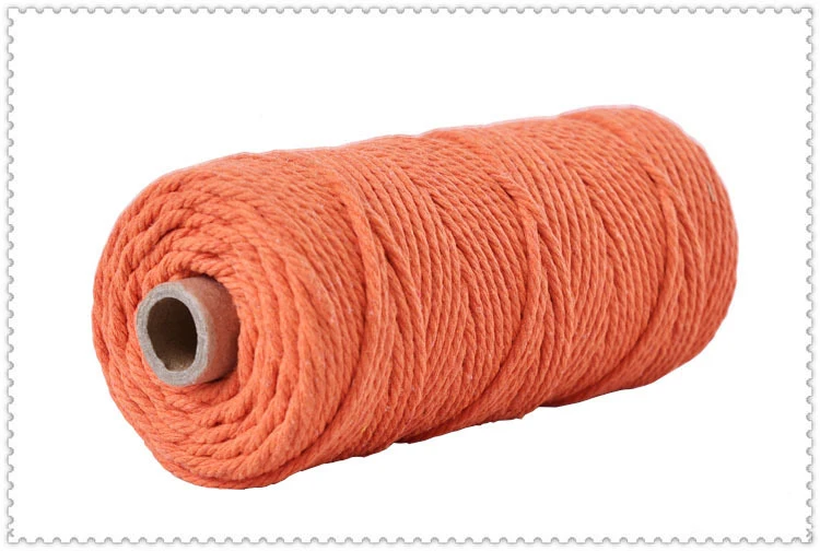 3mm 100% Cotton Macrame Cord Colorful Cord Rope Twisted Macrame String DIY Home Textile Wedding Decorative Tapestry Art 110yards 