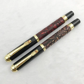 

New Arrival Dragon Fountain Pen Fine Nib 0.5mm Exquisite Gold Dragon Clip Emboss Ink Pens for Writing Best Gift Choice 1pc/lo