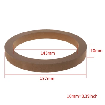 

2PCS Wood MDF Speaker Spacer Mounting Rings 6.5\" Fiberglass Door Kick Pods WXTA