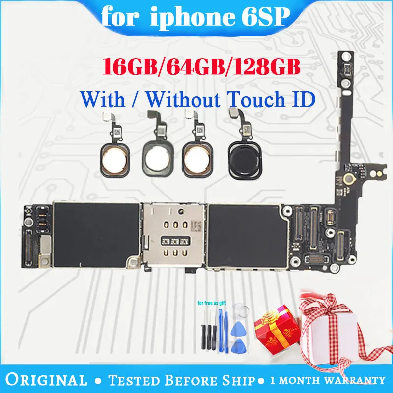 Материнская плата 16 Гб/64 Гб/128 ГБ для iphone 6s plus с/без Touch ID оригинальная