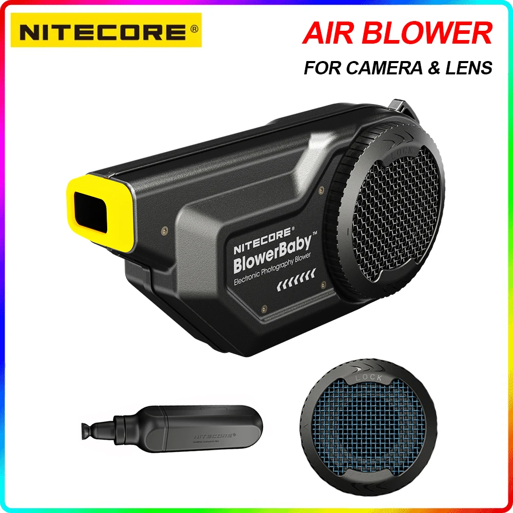 Nitecore Blowerbaby Electronic Photography Blower Multifunction Air Blower Pump Dust Cleaner