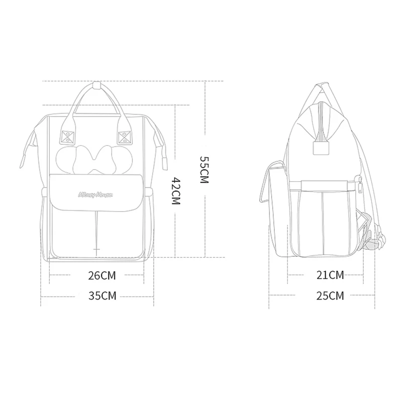 Сумка для подгузников детский Дисней USB с подогревом для беременных подгузник рюкзак большой емкости для кормления Путешествия Уход за ребенком сохранение тепла Прямая поставка