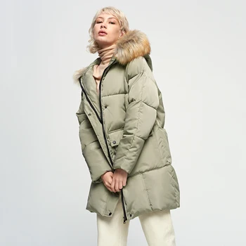 

2019 New Winter Coat Women Jacket Slim Long Cotton Clothes With Fur Collar Fashion Pure Color Long Seelve Jackets