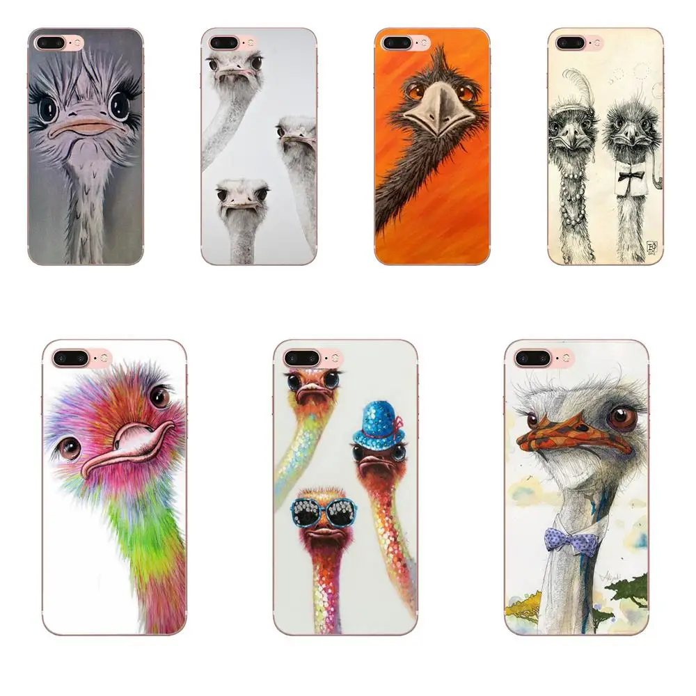 Cute Ostrich Bird Animals For Galaxy J1 J2 J3 J330 J4 J5 J6 J7 J730 J8 2015 2016 2017 2018 mini Pro TPU Art Online Cover Case | Мобильные