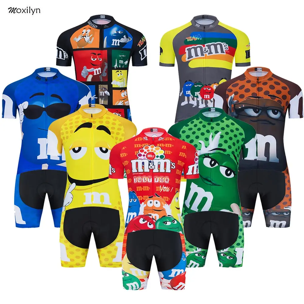 Conjuntos de camisetas de ciclismo for hombres Color : 2, Size : X-SMALL manga corta con cojín de gel triatlón transpirable mono bicicleta de bicicleta DFKE 
