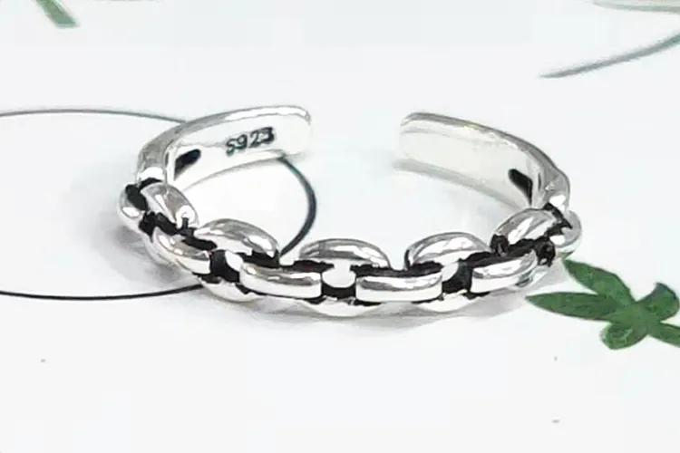 DreamySky,, настоящее 925 пробы, серебряные тонкие кольца для женщин, большие античные кольца, ювелирные изделия на палец, высокое качество