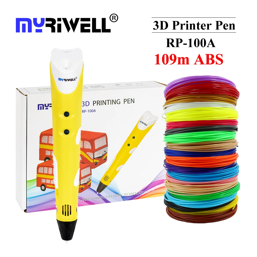 3D Myriwell RP 100A с 109 м 1 75 мм ABS принтеры ручка печатная Рождественский подарок для